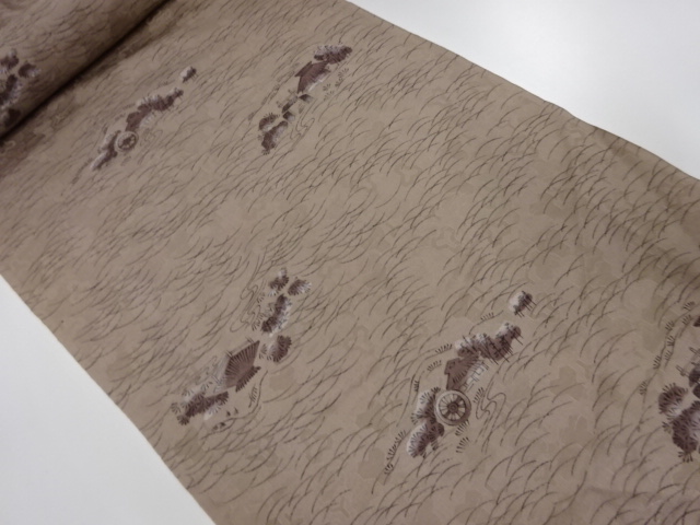 アンティーク　正絹　紬　着尺反物